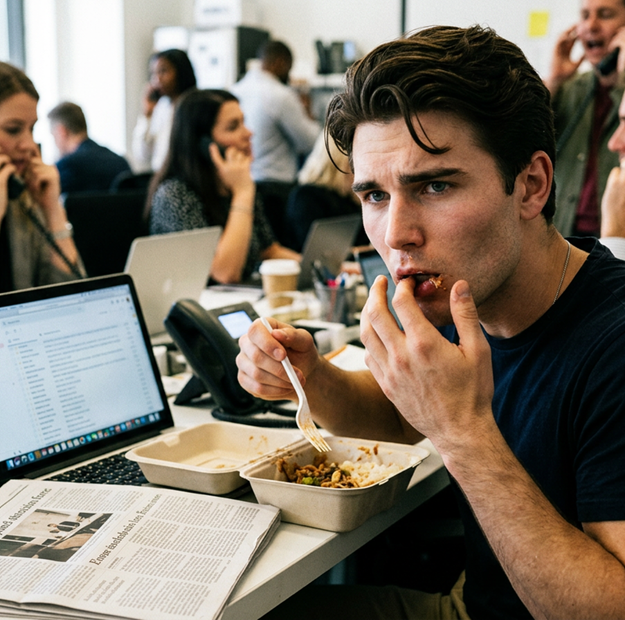 Your Lunch Break Is Costing You Your Jawline
