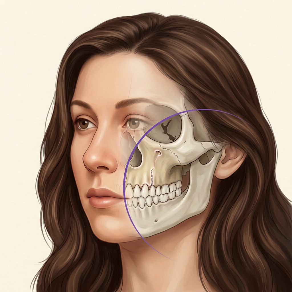 Maxillary Sutures Hidden Behind Face, Maxillary Growth 