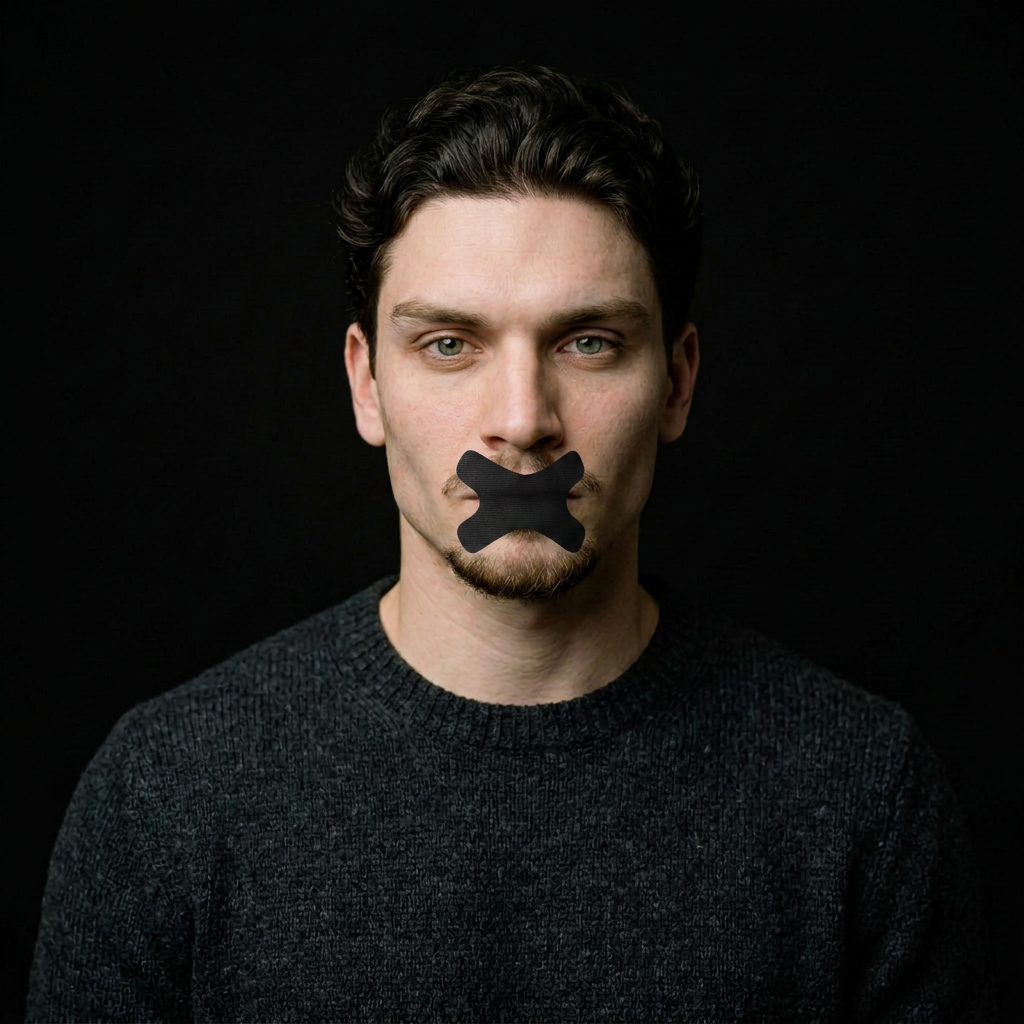 Man with ONEJAW mouth tape 