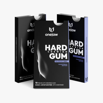 ONEJAW Hard Chewing Gum | 3 Pack