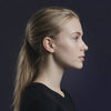 Snoutline demo: reference outline on a side-profile photo showing maxilla, midface and jaw projection against an age-calibrated ideal.