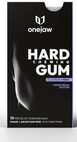 ONEJAW Hard Chewing Gum, Blueberry Mint pack